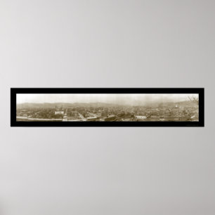Póster Charleston West Virginia Birdseye Photo 1909