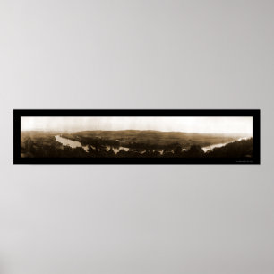 Póster Charleston West Virginia River View Photo 1913