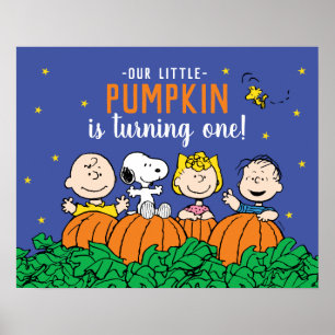 Póster Charlie Brown y Calabaza de Pandillas Primer Cumpl