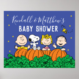 Póster Charlie Brown y la Baby Shower de calabaza de pand