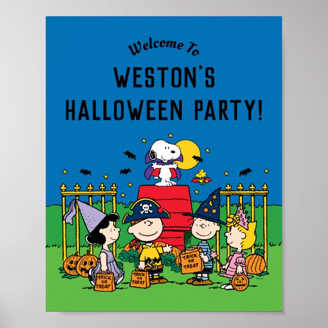 Póster Charlie Brown y la fiesta de las bandas de Hallowe (Frente)