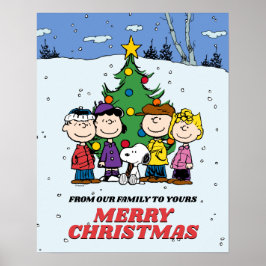 Póster Charlie Brown y Navidades de amigos