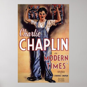 Póster Charlie Chaplin Modern Times Movie