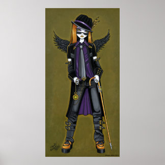Póster Charlie Hipster Steampunk Angel Poster