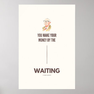 Póster Charlie Munger cita paciencia para invertir