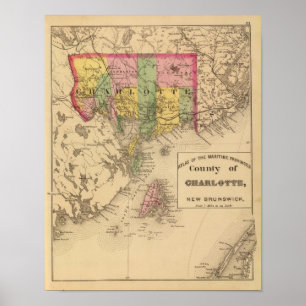 Póster Charlotte Co., NB