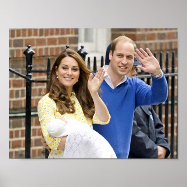 Póster Charlotte Elizabeth Diana - Británica Will Kate (Frente)