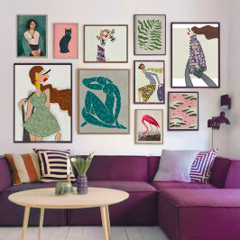 Póster Charlotte es un Ilustracion de moda feliz
