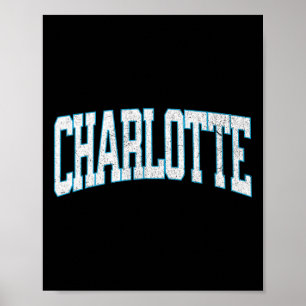 Póster Charlotte Fútbol Vintage Ciudad _1
