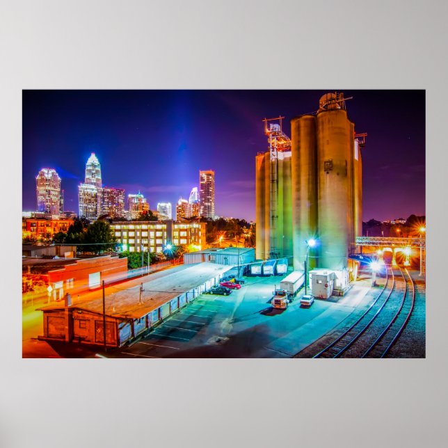 Póster Charlotte, NC (Frente)