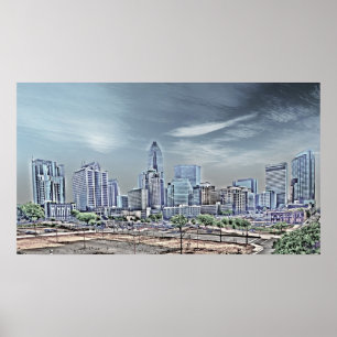 Póster Charlotte, NC