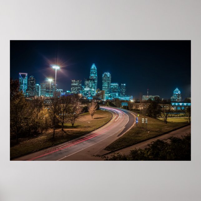 Póster Charlotte, NC (Frente)