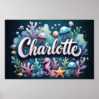 Charlotte Ocean Nursery Underwater Sea Animals