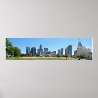 Póster Charlotte Skyline Day - full @ 30.5x7.5