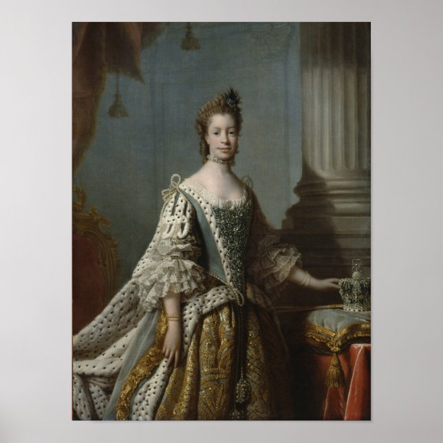 Póster Charlotte Sophia de Mecklenburg-Strelitz, 1762 (Frente)