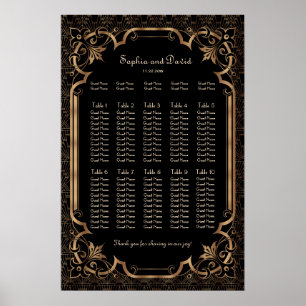 Póster Charm Black Great Gatsby Art Deco