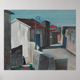 Póster Charm retro: Calle en Cagnes por Carl Wargh