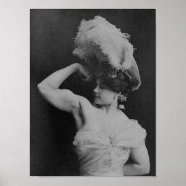Póster Charmion Flexing de mujer fuerte de época - 1897