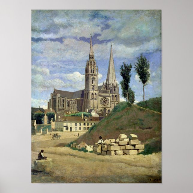 Póster Chartres Cathedral, 1830 (Frente)