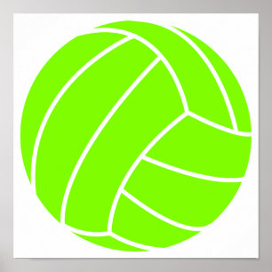 Póster Chartreuse, voleibol verde neón