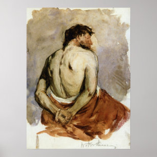 Póster Chase - Atrás De Una Figura Masculina, 1885