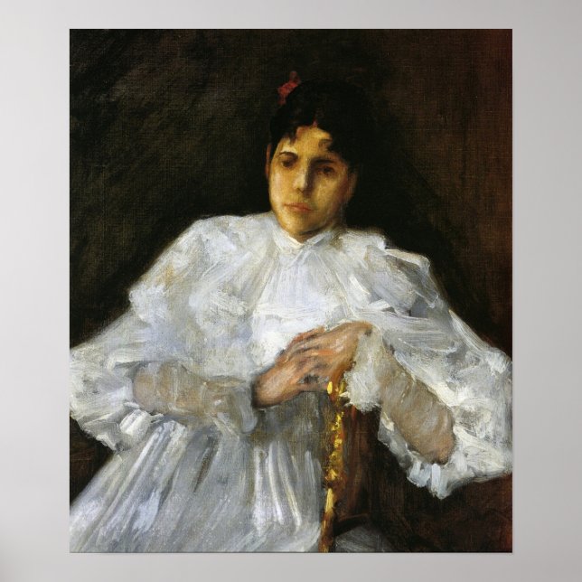 Póster Chase - Chica En Blanco 1890 (Frente)