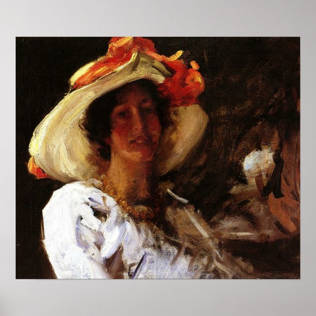 Póster Chase - Clara Stephens con sombrero 1913 (Frente)