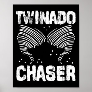 Póster Chaser Funny Mom Dad Padres gemelos