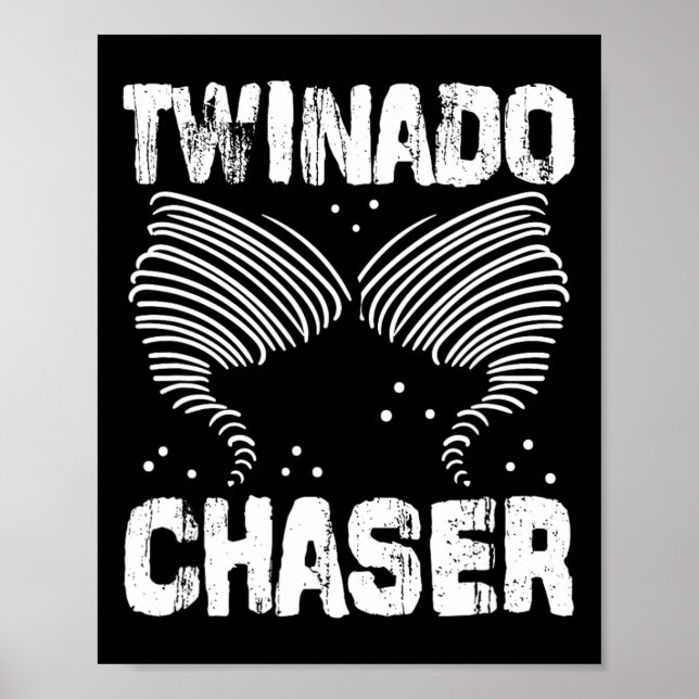 Póster Chaser Funny Mom Dad Padres gemelos (Frente)