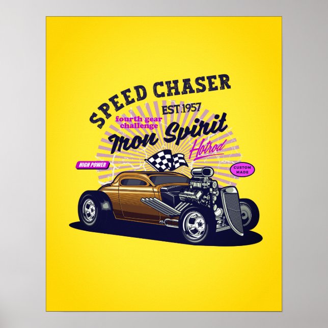 Póster Chaser Vintage Car (Frente)