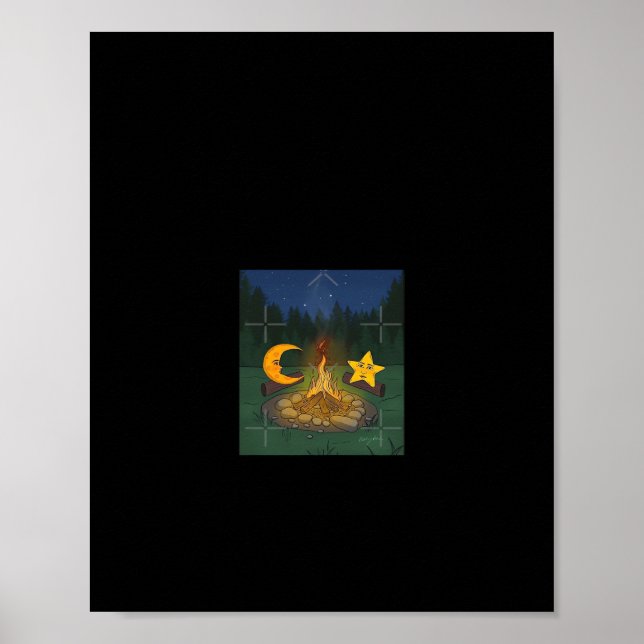 Póster Chat Entre El Gráfico De La Luna (Frente)