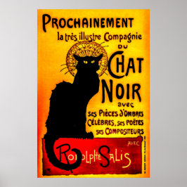 Póster Chat Noir - Poster de gato negro