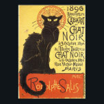 Póster Chat Noir Steinlen Belle Epoque Vintage Art<br><div class="desc">Dibujo publicitario del ilustrador francés Théophile Alexandre Steinlen</div>