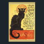 Póster Chat Noir Steinlen Belle Epoque Vintage Art<br><div class="desc">Dibujo publicitario del ilustrador francés Théophile Alexandre Steinlen</div>