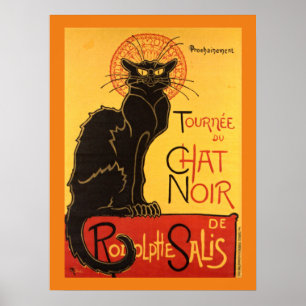 Póster Chat Noir Steinlen Belle Epoque Vintage Art