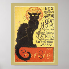 Póster Chat Noir Steinlen Belle Epoque Vintage Art