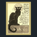 Póster Chat Noir Steinlen Belle Epoque Vintage Sepia Art<br><div class="desc">Dibujo publicitario del ilustrador francés Théophile Alexandre Steinlen</div>