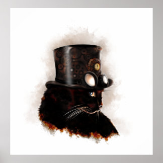 Póster Chat steampunk