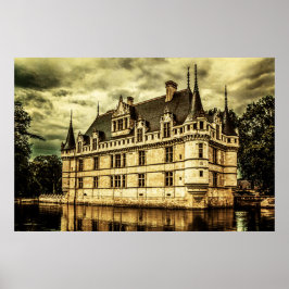 Póster Chateau Azay le Rideau, France.