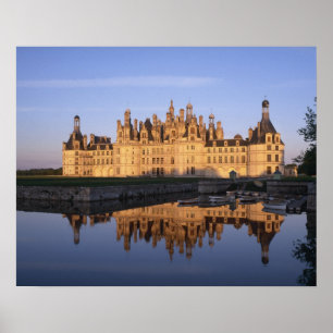 Póster Chateau Chambord, Valle del Loira, Francia