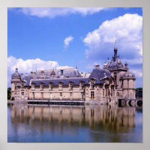 Póster Chateau Chantilly, Oise, Francia