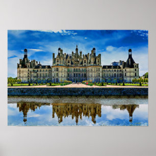 Póster Chateau de Chambord, Francia.
