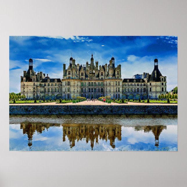 Póster Chateau de Chambord, Francia. (Frente)