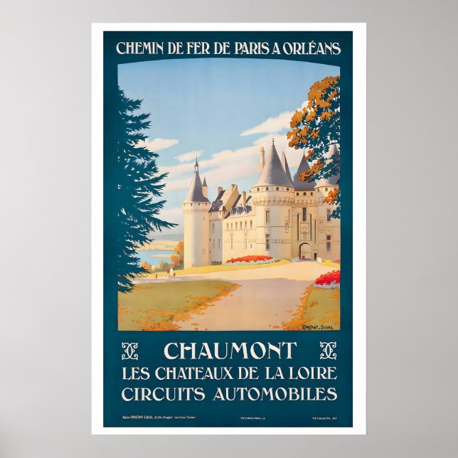 Póster Chateau de Chaumont Chateaux of the Loire Valley (Frente)