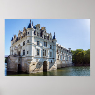 Póster Chateau de Chenonceau, en el valle del Loira, Fran