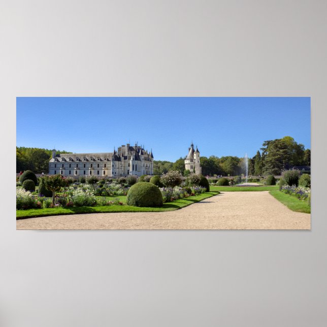 Póster Chateau de Chenonceau, en el valle del Loira, Fran (Frente)