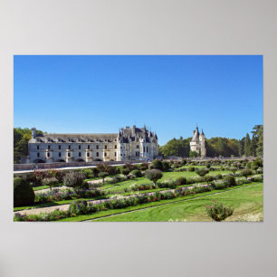 Póster Chateau de Chenonceau, en el valle del Loira, Fran