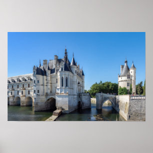 Póster Chateau de Chenonceau, en el valle del Loira, Fran