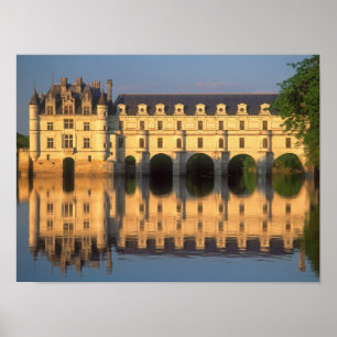 Póster Chateau de Chenonceau, río Cher, Loir-et-Cher,