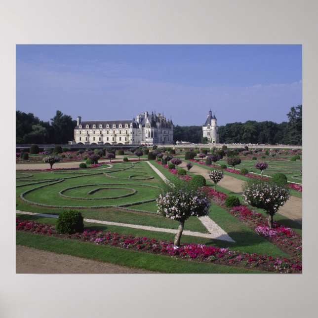 Póster Chateau du Chenonceau, valle del Loira, (Frente)